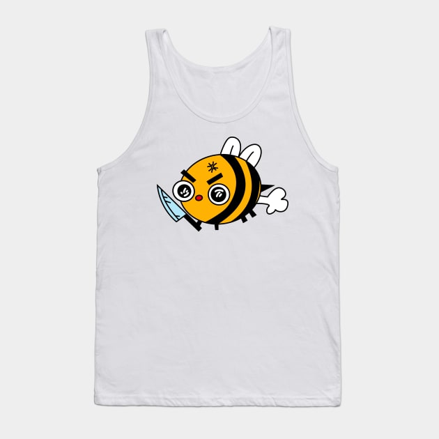 Angry bee with knife! Tank Top by Anime Meme's